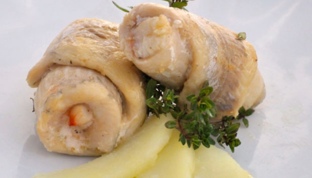 La ricetta dell’involtino di salmerino in salsa al timo