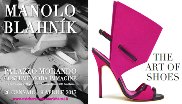 Manolo Blahník in mostra a Milano: l’arte entra in una scarpetta
