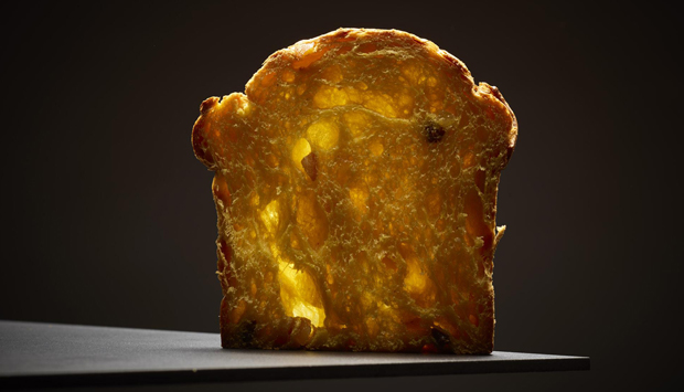Il panettone di Baldessari, dal ristorante Aqua Crua a Barbarano Vicentino