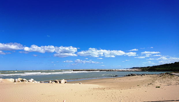 La spiaggia di Casalbordino in provincia di Chieti, sul mare d’Abruzzo