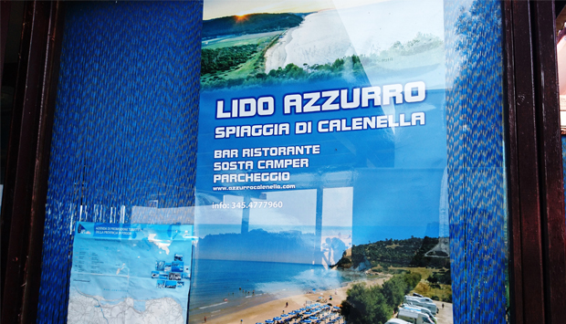 Ristorante del Lido Azzurro di Calenella (FG), tipicità sulla spiaggia