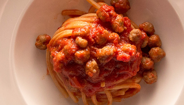 Il Sugo con polpettine alla Teramana, da Rustichella d’Abruzzo