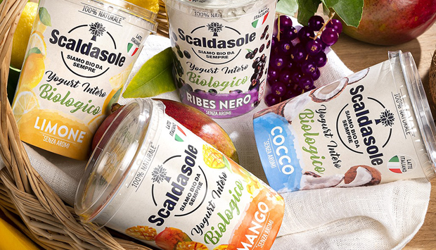 Nuovi Yogurt Interi biologici alla Frutta Scaldasole, natura senza aromi